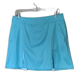 Izod Golf Minty Blue/Green Pleated Moisture Wicking Skort with Pockets Size 8
